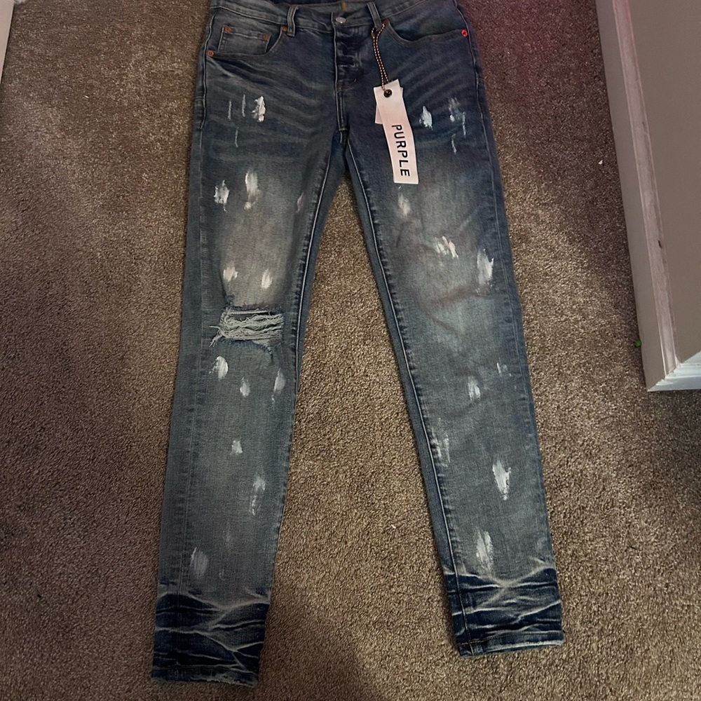 Distressed Purple Brand Jeans